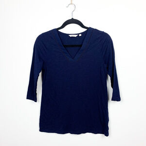 Reitman's Long Sleeve V-Neck Navy Shirt